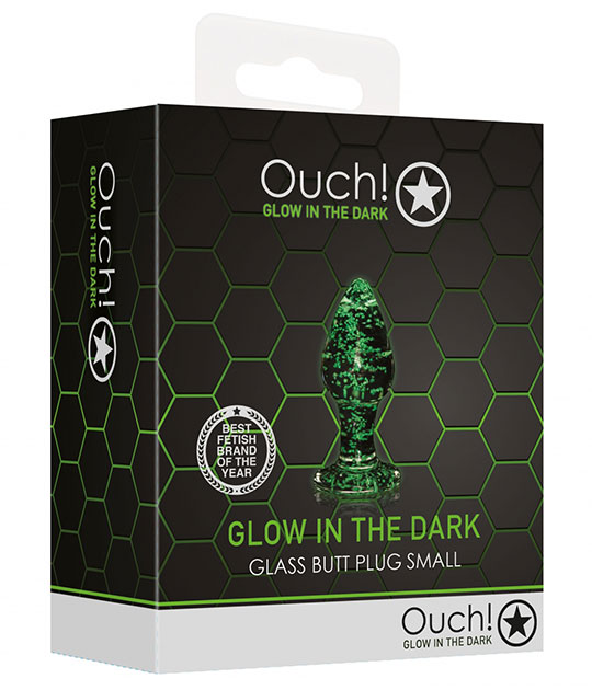 Ouch - Glass Plug Glow In Dark Small
