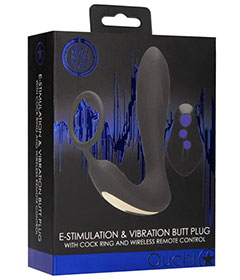 E-Stim Vibrating Butt Plug & Ring