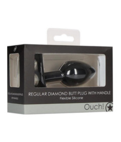 OUCH Diamond Butt Plug Black Regular