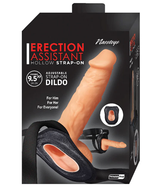 Erection Assistant Hollow Strap-on 9.5 Inches 