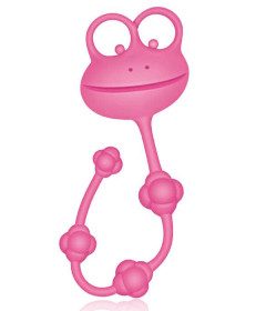 10.5in Silicone Frog Anal Beads - Pink