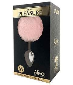 Alive  Metal Fluffy Plug Pink M