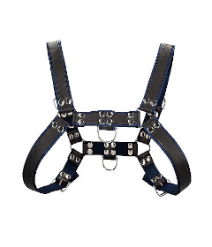 Chest Bulldog Harness - S M Blue