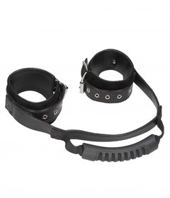 B+W - Leather Wrist Cuffs With Handle