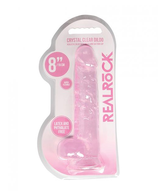 Realrock Crystal Clear 8Inch Pink