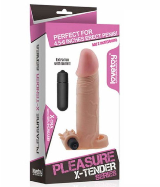Pleasure X-Tender Penis Sleeve Vib 2inch