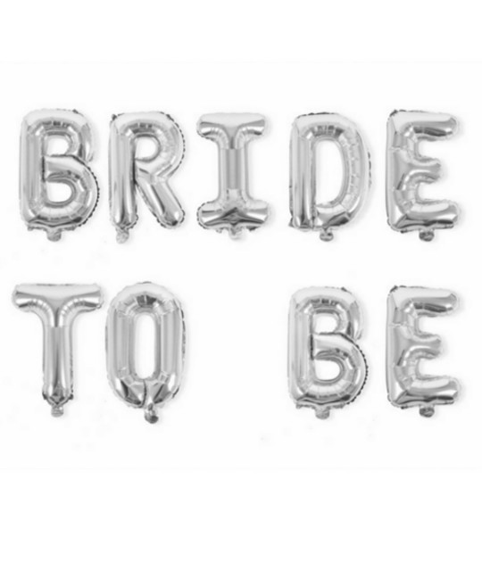 BAL001SIL Silver Bride To Be Balloon