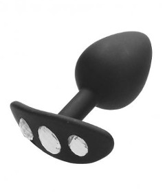 OUCH Diamond Butt Plug Black Large