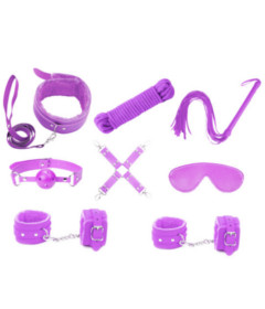 KIT001PUR 9 Piece Bondage Kit Purple