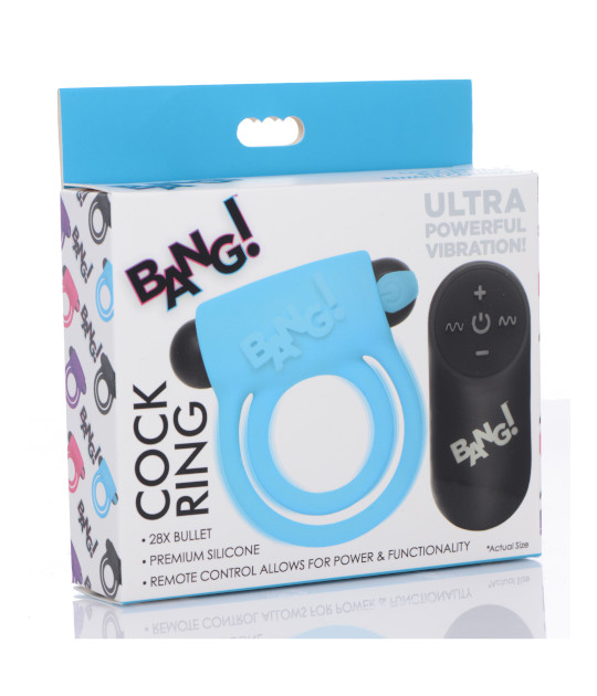 BANG! Cock Ring & Bullet W RC Blue