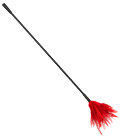 CRO001 Crop With Feather Tickler Red