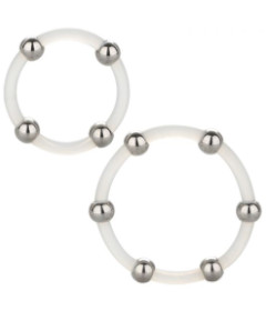 Steel Beaded Silicone Ring Set