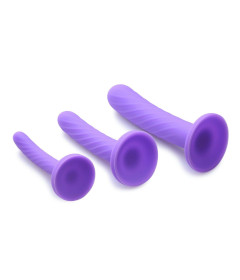 Tri-Play 3 Piece Silicone Dildo Set