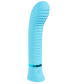 Loveline Divine 10 Function Ribbed G-Spot Vibe - Blue