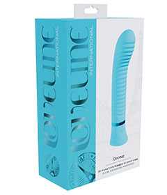 Loveline Divine 10 Function Ribbed G-Spot Vibe - Blue