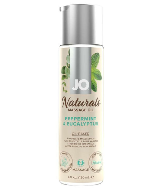 JO Massage Oil 120ml - Peppermint + Eucalyptus