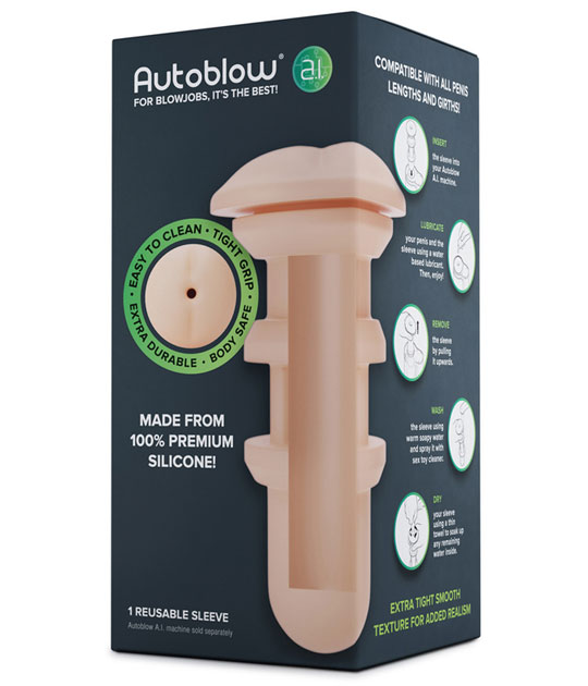Autoblow Silicone Anus Sleeve White