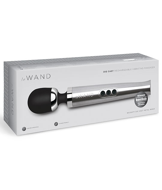 Le Wand Diecast Rechargable Massager Silver