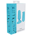 Loveline Velvet Remote Control Vibrating Plug - Blue