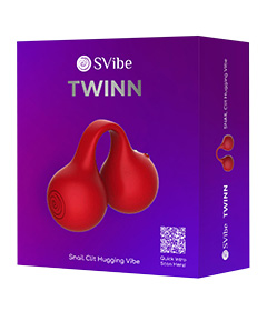 SVibe Snail Twinn Finger Vibrator - Cherry NO APP